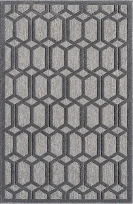 Zdjęcie produktu dla 100 x 160 cm Dywan Elara grau – na zewnątrz i do domu