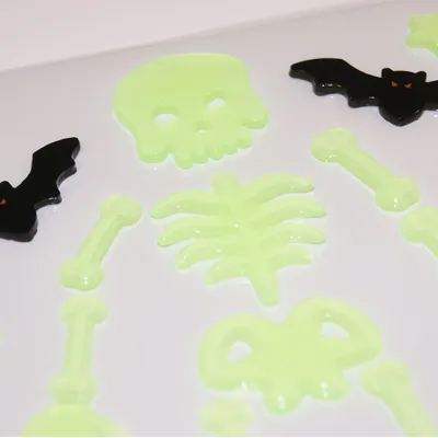 Image de Autocollants gel Halloween - Squelette phosphorescent