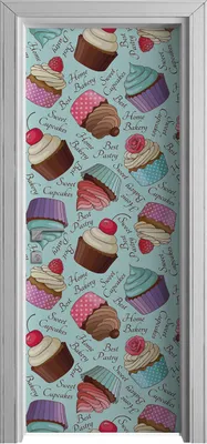 Produktbild von Tür Selbstklebende 80x210 cm Türfolie Türtapete Klebefolie - Sahnetörtchen