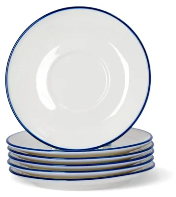 Produktbild von Teetassen mit Untertassen in Weiß - 16 cm - Set von 6