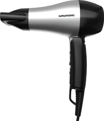 A studio shot of a GRUNDIG hair dryer.
