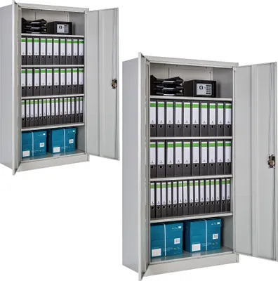 Produktbild von tectake® Aktenschrank abschließbar 180 x 90 x 40 cm