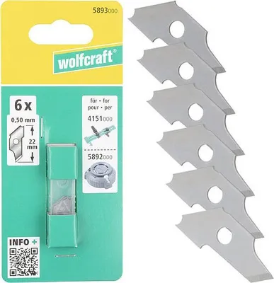 Zdjęcie produktu dla Ostrza do fazownika  5892000 4151000 Wolfcraft 6szt.