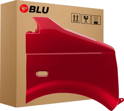 Zdjęcie produktu dla BLU Błotnik pasujący do VW Volkswagen Transporter T5 / Multivan LC3X Prawy Czerwony MuranoRot | 2003-2015 | Przedni Przód | Lakierowany | Gotowy do montażu  | Stal