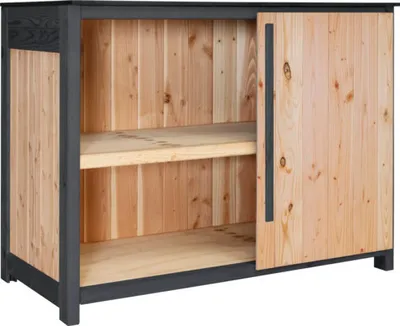 Produktbild von Gartenschrank/Outdoorküche Konsta Typ 603 Douglasie Eckmodul Tür rechts 120 x 58 x 92 cm natur