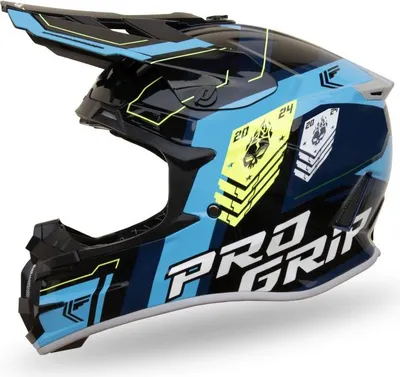 Immagine prodotto di Casco Cross Progrip PG3080 Nero Blu Taglia L (ECE 22R06)