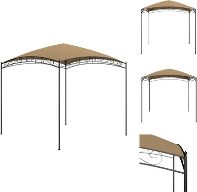 Immagine prodotto di vidaXL Pavillon 3x3x2,65 m Taupe 180 g/m² - Pavillons & Partyzelte