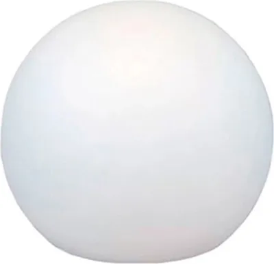 A white sphere, likely a lamp or decorative ball, is shown against a white background.