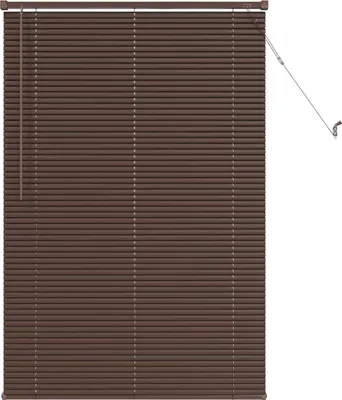 Zdjęcie produktu dla vidaXL Żaluzja wenecka ciemnobrązowa z wzorem 150 x 80 cm PVC