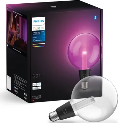 Zdjęcie produktu dla Philips Hue White and color ambiance Inteligentna żarówka G125 E27, Bluetooth/Zigbee, LED, E27, G125, 2000 K, 6500 K