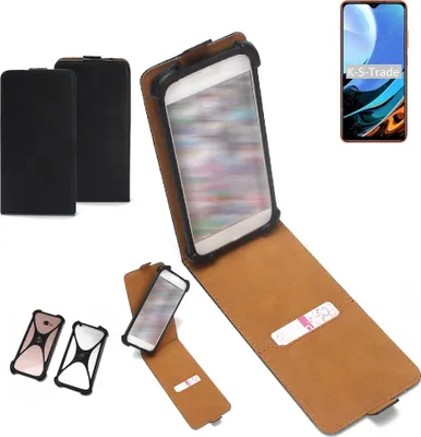 Produktbild von K-S-Trade Handyhülle Schutzhülle kompatibel mit Xiaomi Redmi 9T Hülle Case Cover Flip Style Bumper schwarz 1x