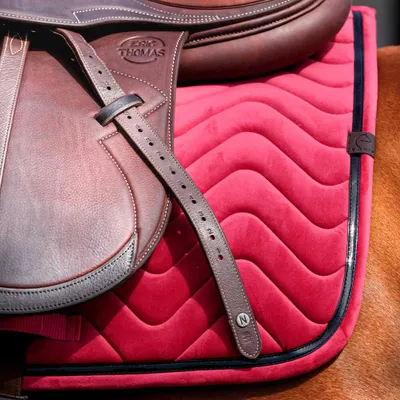 Produktbild von Equithème Schabracke Glossy, Größe:Warmblut, Farbe:himbeere