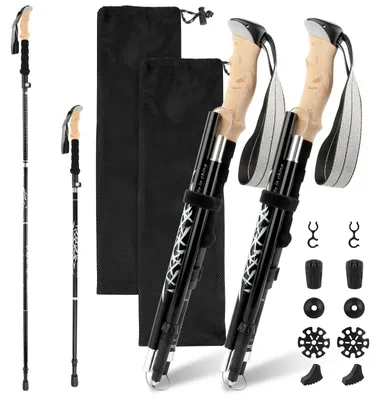 Immagine prodotto di Bastoni da trekking - Telescopici - Set da 2 - 110 - 130 cm - Alluminio