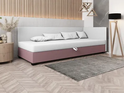 Obrázok produktu pre Čalúnená posteľ 100x195 HEIDI PLUS 1 - ružová / biela