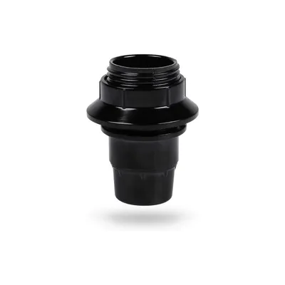 Immagine prodotto di Heitech portalampada E14 40 W nero - Portalampada con anello in plastica - Portalampada con filettatura esterna - Portalampada per plafoniere e lampade a sospensione