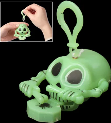 Imagen del producto de Juguete musical con forma de esqueleto sonriente (verde)