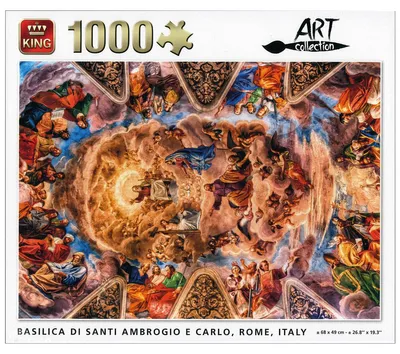 Obrázok produktu pre King 56027, puzzle "Bazilika svätých Ambroža a Karola", Taliansko, 1000 dielikov, viacfarebné