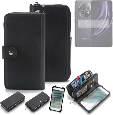 Produktbild von K-S-Trade 2in1 Handyhülle Schutzhülle kompatibel mit Realme 13+ 5G  & Portemonnee Cover Handy Hülle Case Etui Geldbörse Wallet Bookstyle Hülle