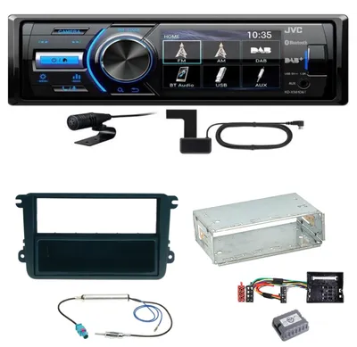 Produktbild von JVC KD-X561DBT DAB+ Bluetooth USB Einbauset für Golf 5 6 Passat 3C CC B7 Touran