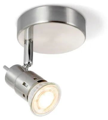 Produktbild von Home Sweet Home LED-Strahler - 9.5 x 9.5 x 13.7cm - Gebürsteter Stahl
