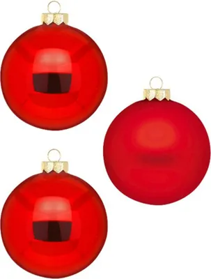 Produktbild von Inge‘s Christmas Decor Merry Red, Kugel-Weihnachtsschmuck, Rot, 100 mm, 6 Stück(e), Box