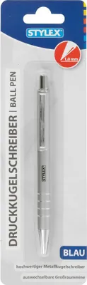 Produktbild von Metall-Druckkugelschreiber / Farbe: silber