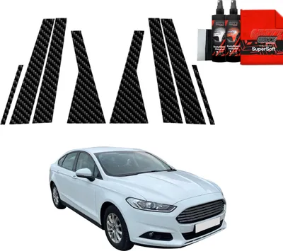 Obrázok produktu pre 8in1 Ochranná fólia z uhlíka Grizz Protector pre stĺpiky A-B-C – Ford Mondeo Mk5 Sedan (2014-2019)