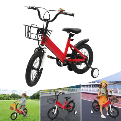 Produktbild von 14-Zoll Kinderfahrrad Balance-Fahrrad für Jungen Mädchen Rot