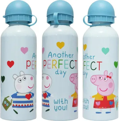 Produktbild von Peppa Wutz Kinder Aluminium Trinkflasche Wasserflasche Flasche 500 ml – Blau