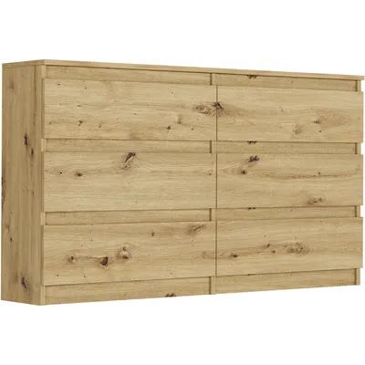Obrázok produktu pre Komoda 140 cm, 6 zásuviek, skriňa FRAMIRE R-140 artisan
