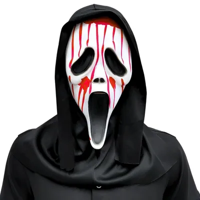 Ghostface-Masker aus Latex, gruselig, für Halloween & Cosplay