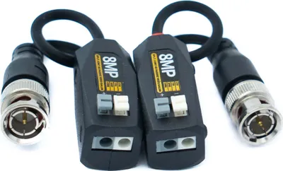 Produktbild von SYSTEM-S 2x UTP Kabel 10 cm Screw Lock zu BNC Stecker für HD Kameras Adapter in Schwarz