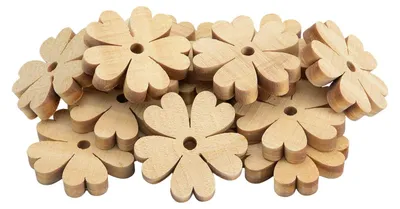 Image de Colorations - Décoration florale en bois - 20 pièces