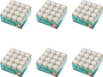 Image de Bolsius Professional - Bougies chauffe-plat - 48 pièces par paquet - Verre transparent - Boîte - Pack économique - 288 pièces - 6 paquets