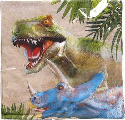 Image de Serviettes de table DINO 33 x 33 cm, 20 pièces