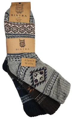 Produktbild von 3 Paar Alpaka Socken Wollsocken Herren Wintersocken, Mix19/39-42