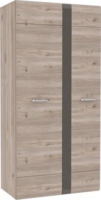 Produktbild von Furniture24 Kleiderschrank Locarno LCRS821, Schrank, Wohnzimmerschram, 2 Türiger Drehtürenschrank mit Kleiderstange, 5 Einlegeboden und Kleiderstange