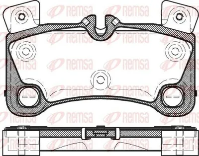 Produktbild von REMSA 1346.00 Bremsbeläge Satz Hinten Bremsklötze für VW Touareg (7LA, 7L6, 7L7) für AUDI Q7 (4LB) für PORSCHE Cayenne (9PA)