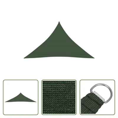 Immagine prodotto di The Living Store Tenda da sole 160 g/m² Verde scuro 3,5x3,5x4,9 m HDPE