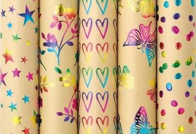 Produktbild von Geschenkpapier Röllchen Premium Rainbow