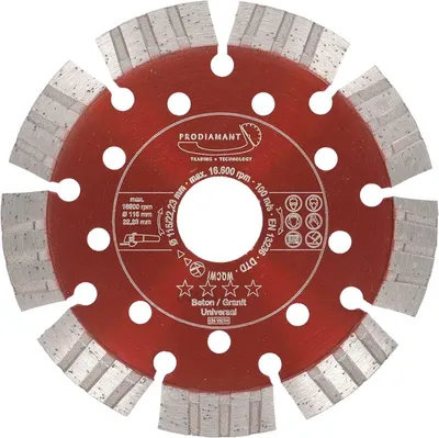 Immagine prodotto di PRODIAMANT Disco diamantato da taglio 115 mm per calcestruzzo, Universal Pro12