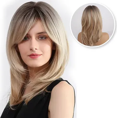 Produktbild von Blond parochňa - Stredne dlhé vlasy - 50 cm