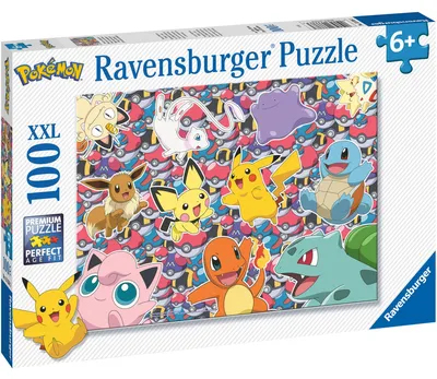 Obrázek produktu pro Ravensburger Pokemon 100 XXL, 100 kusů, Kreslené filmy, 6 rok/roky