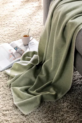 Produktbild von Biederlack Wohndecke GREEN LINE BL 150x200 cm grün Decke Kuscheldecke Sofadecke