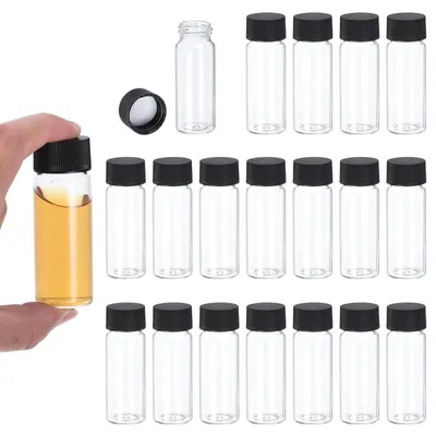 Productafbeelding van 30 ml Heldere Glazen Monsterflesjes - 100 Stuks