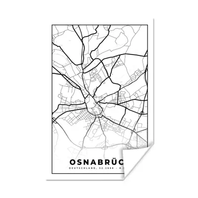 Produktbild von MuchoWow® Poster Stadtplan - Osnabrück - Karte 80x120 cm - Papierdruck