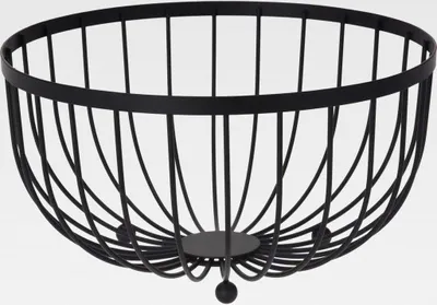 Produktbild von Obstkorb, Deko Korb Metall ⌀ 25 cm H: 13 cm, Schwarz
