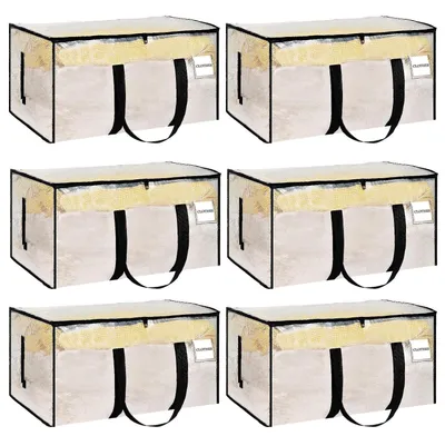 Produktbild von Set aus 6 Transparenten Aufbewahrungstaschen 88 Liter