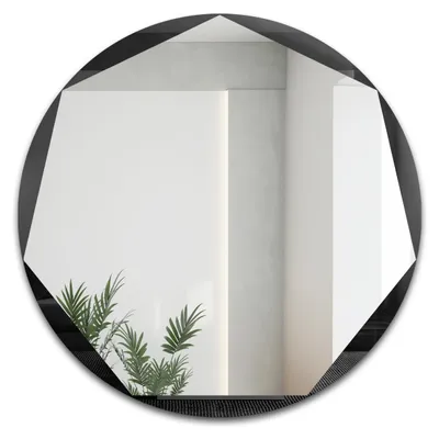 Produktbild von Alfaram Siebenseitiger Spiegel im runden Rahmen - HEPTO FI 80 cm