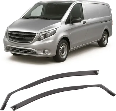 Produktbild von WALSER Premium Auto Windabweiser für Mercedes-Benz V-Klasse/Vito/Vito Mixto 2014-Heute, Passform Regenabweiser Set für Fahrer- und Beifahrerseite, Auto Windabweiser 2 Stk.